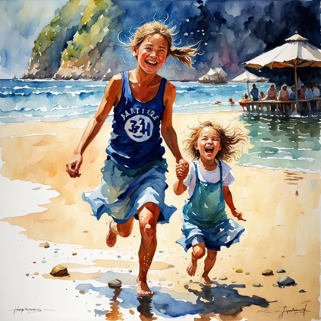 Joyful Watercolor Oil Painting by James Gurney