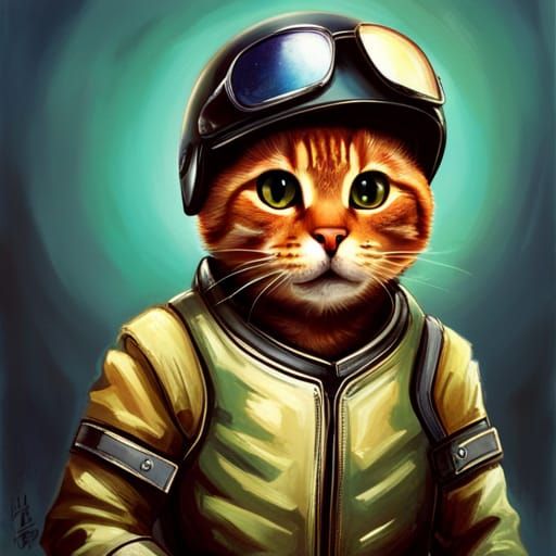 Brave Cute Soldier Cat