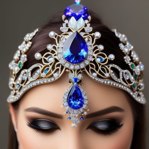 Sapphire Dragon Elven Crown: Fantasy Art