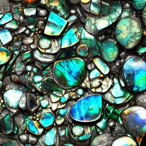 Abstract Gemstone Art in Detailed Matte Painting Style