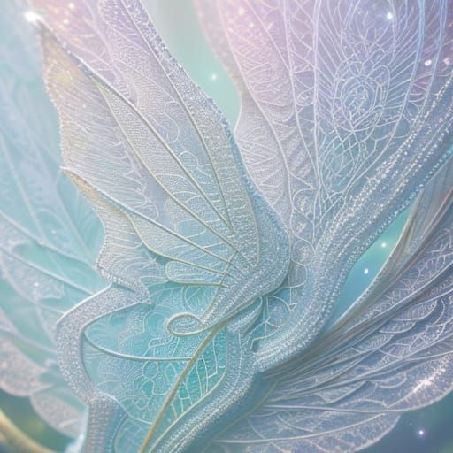 Lace Dragon Wing Fantasy Illustration