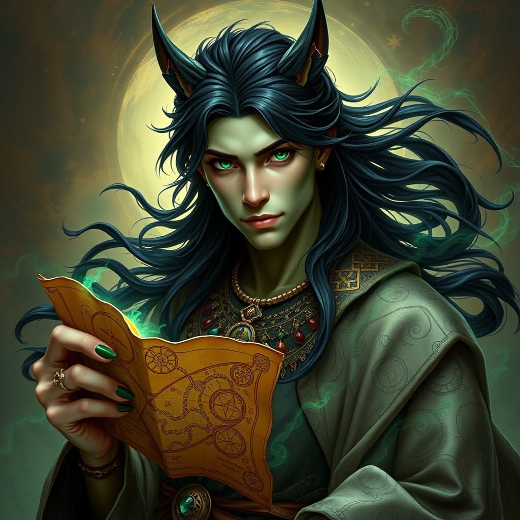 Beryl-Green God of Lovers Embodied in Young Hero