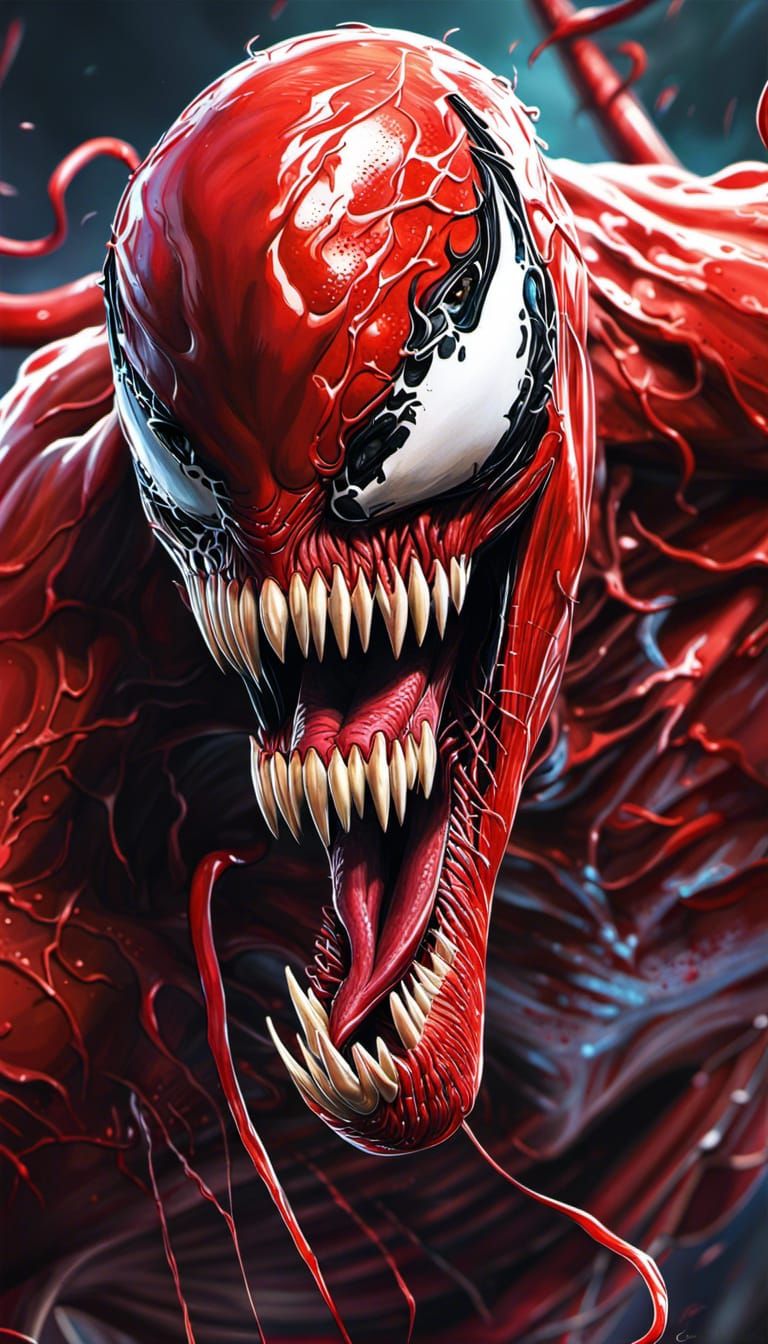 Hyperrealistic Carnage Venom Concept Art