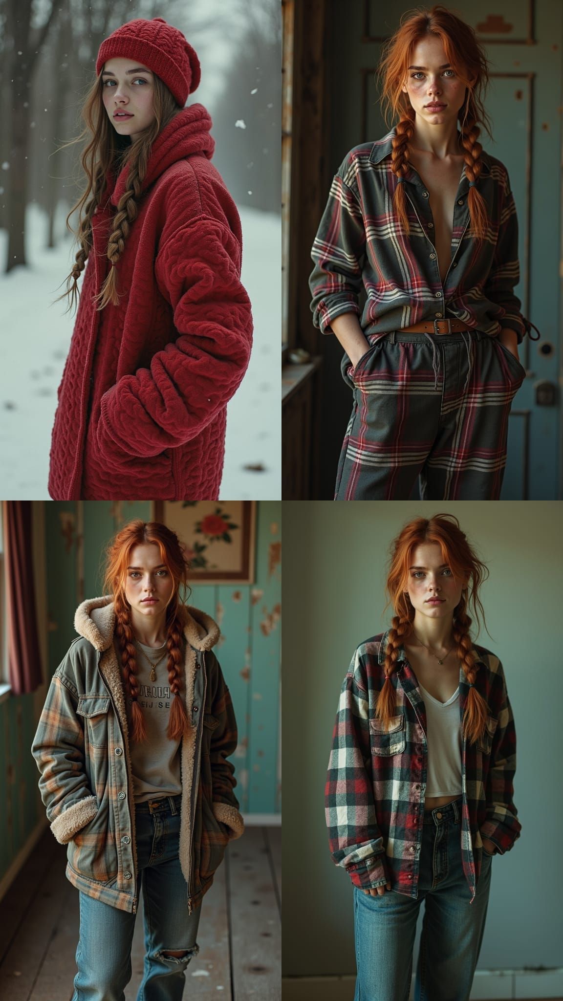 Teenage Character in 90s Grunge Style