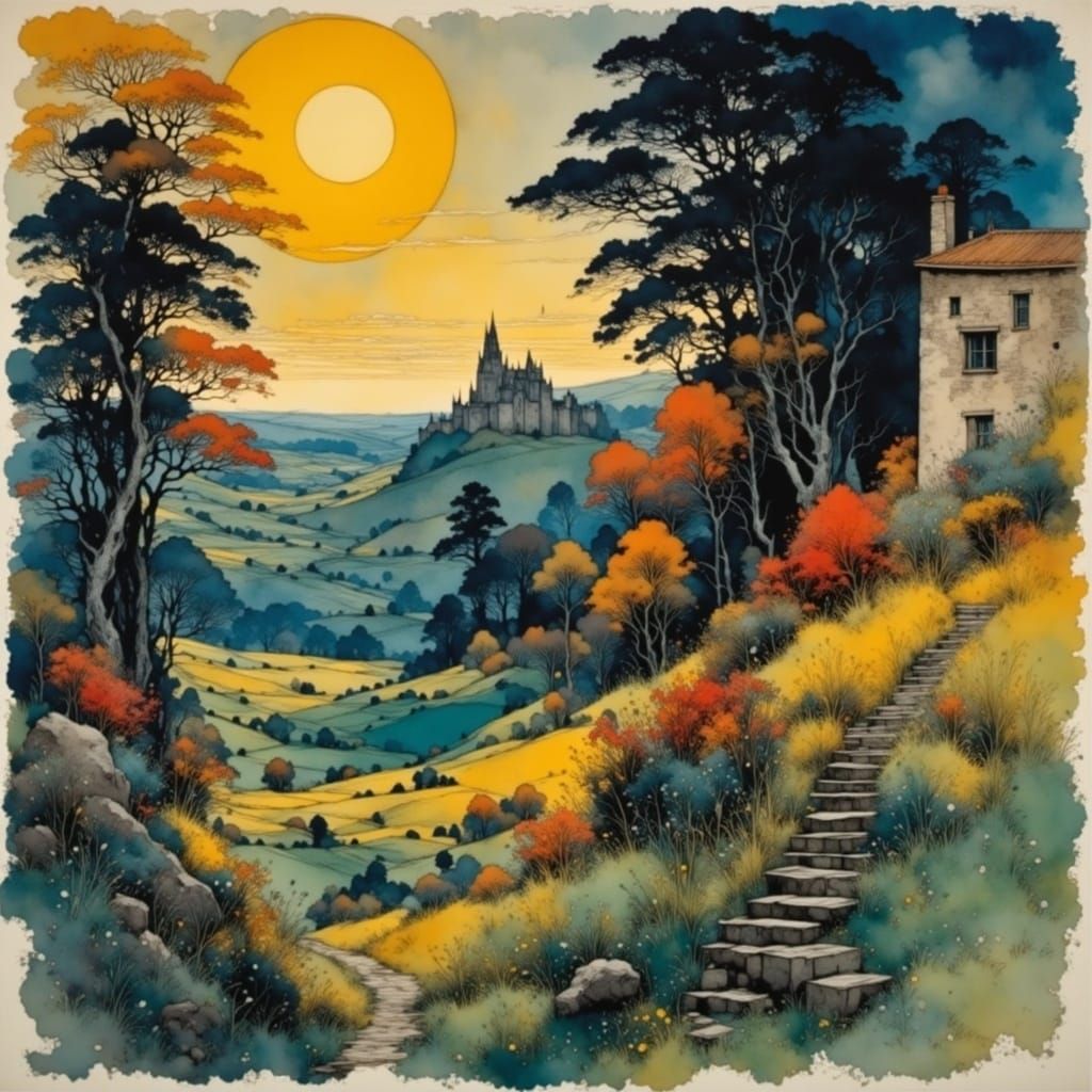 Landscape Painting in a Fauvist Style