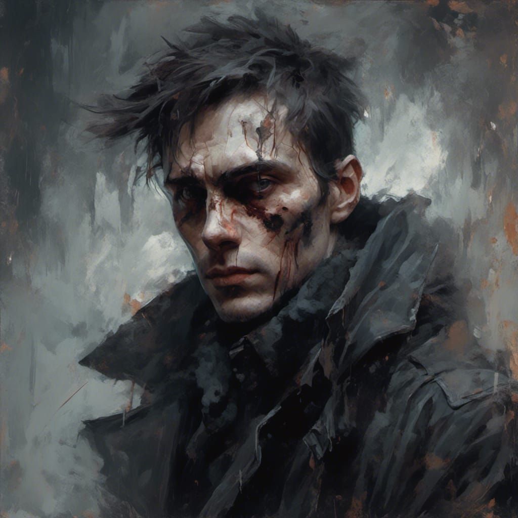 Mysterious Man in Shadows with Moth Connection