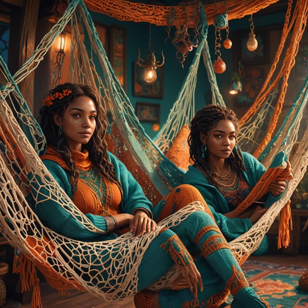 Arachnid Portrait: Lounging in a Cozy Interior