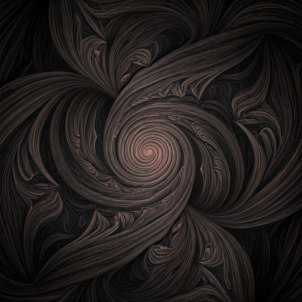 Abstract Vector Fractal in 3D Shading Style