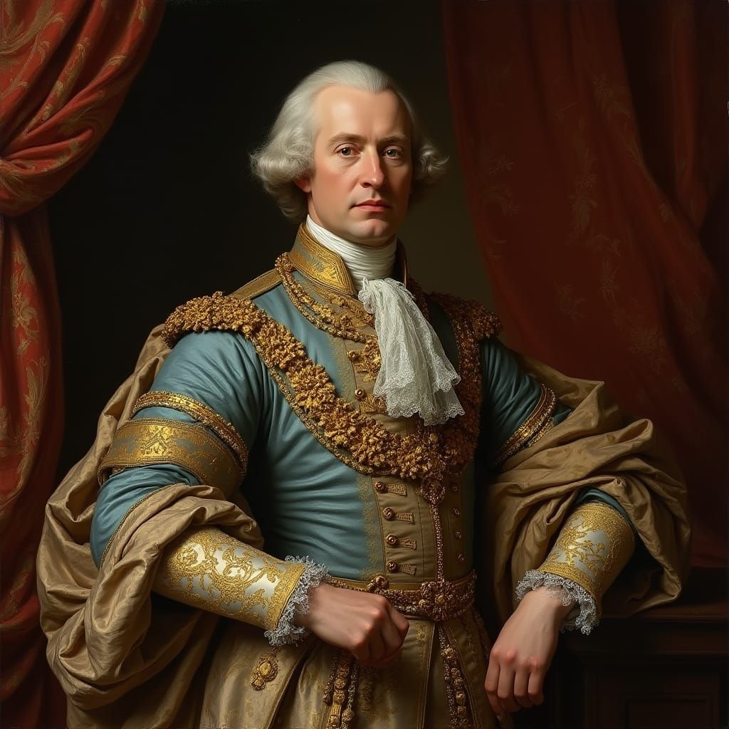 Swedish Duke Portrait in Baroque Style