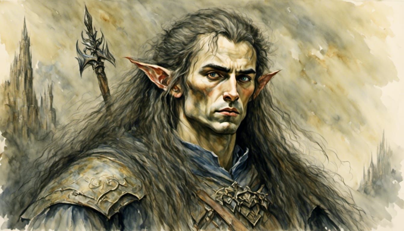 portrait of an Elven warrior<lora:Aeon Fantasy:1.0>