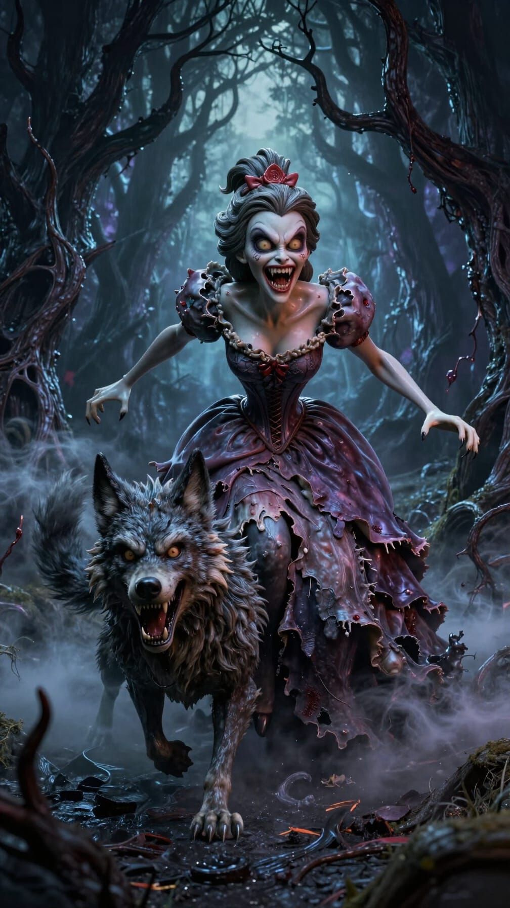 Terrifying Disney Princess Chases Werewolf in Haunted Forest...