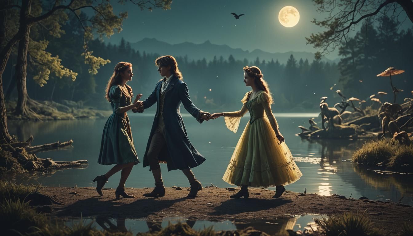 Moonlit Dance with Fairytale Creatures