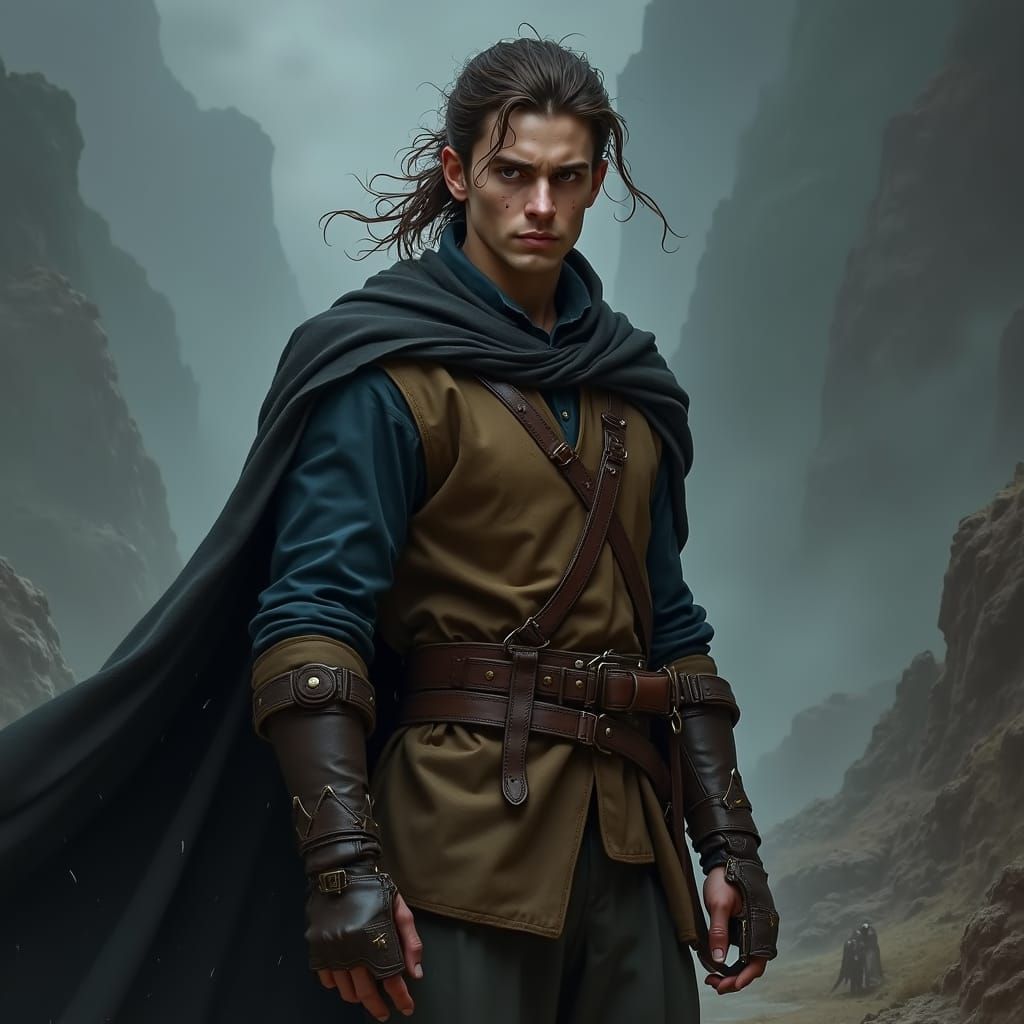 Grim Warrior in Dark Warhammer Fantasy Realm