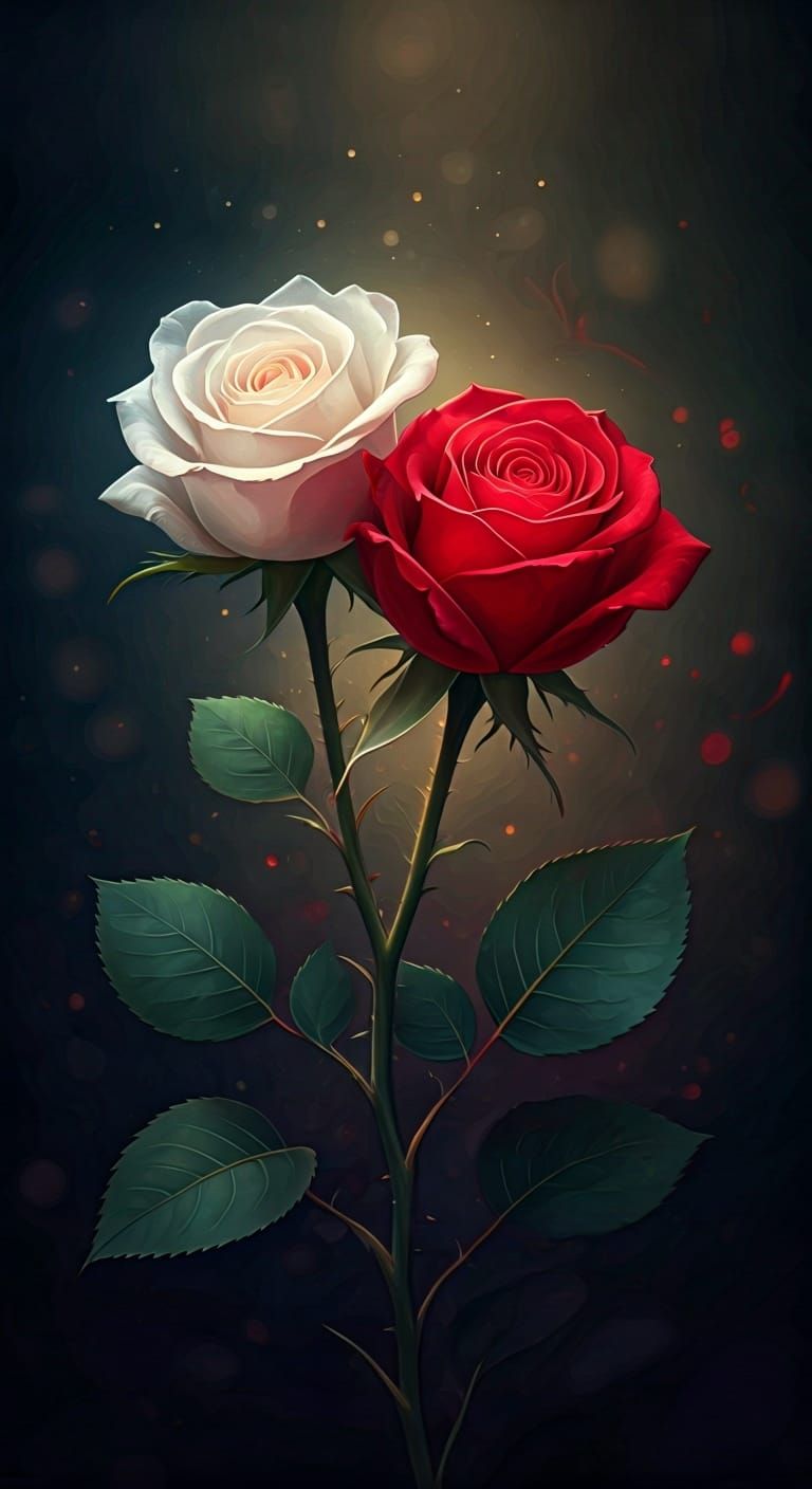 Roses Dancing in Dreamy Lighting