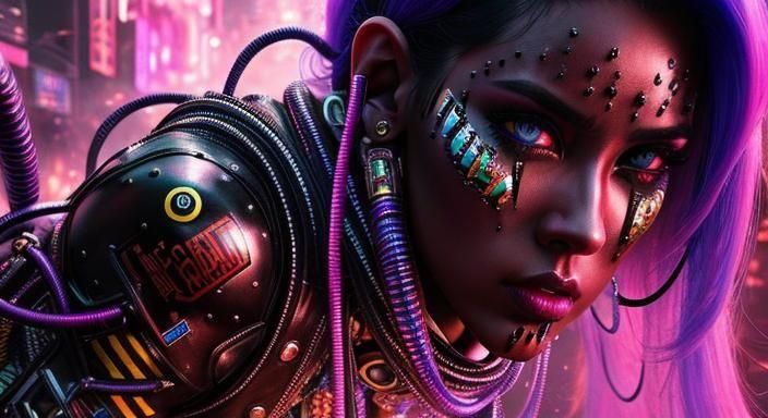 Superhumans in Rococo Raytraced Spaghettipunk Style