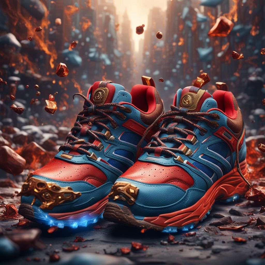 Detailed Matte Painting Advertising Poster for Shoes