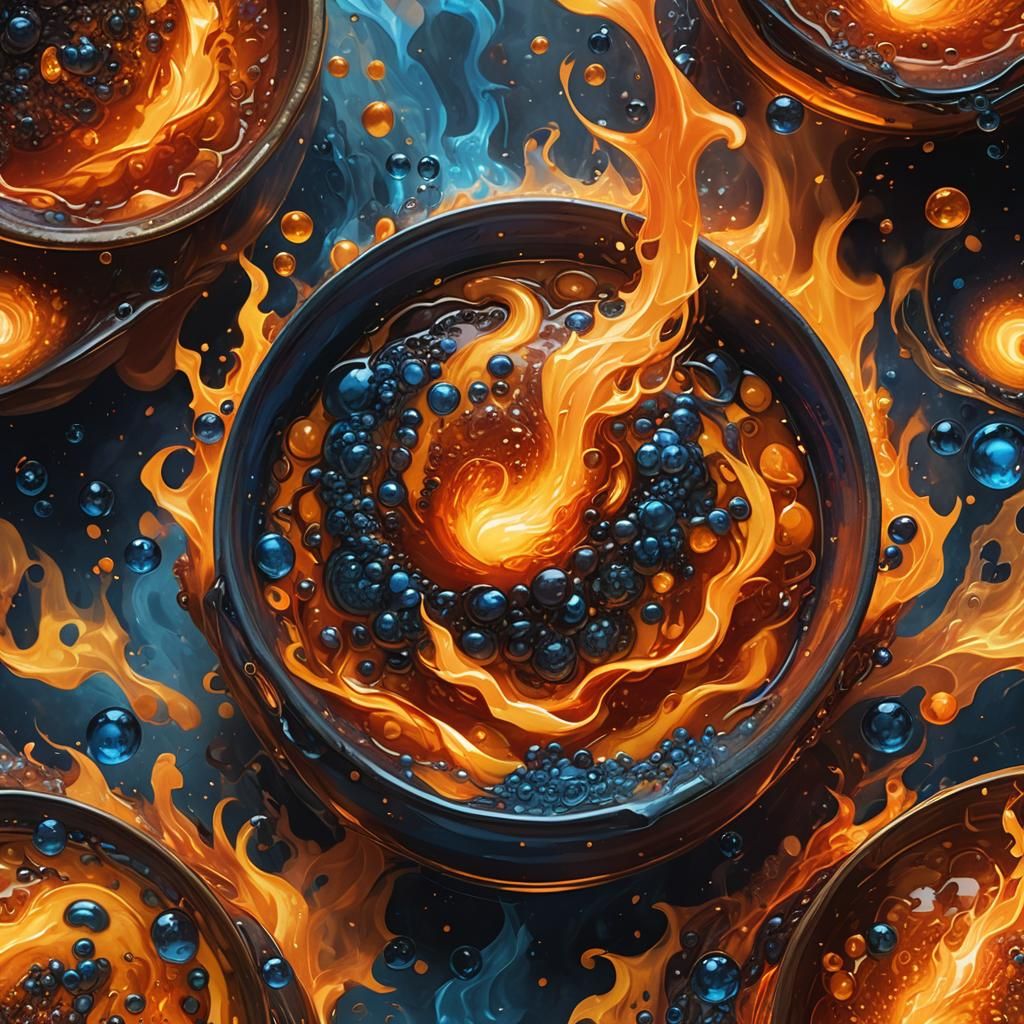 Fiery Bowl of Bubbling Stew: Fantastical Concept Art