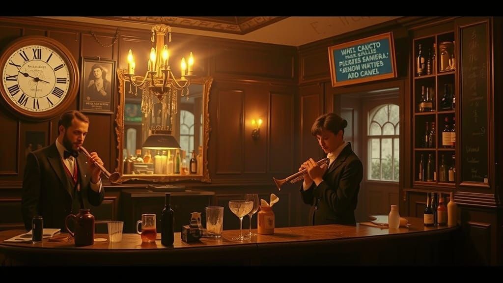 1920s Speakeasy Scene in Gritty Digital Art Style