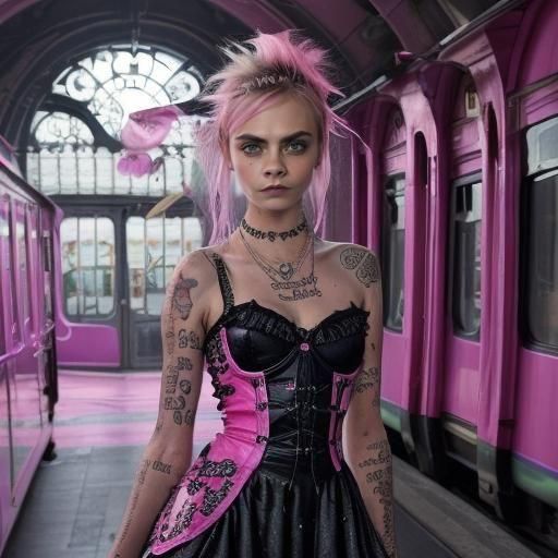 Cara Delevingne as Punk Tinkerbell in Grungy Fairytale