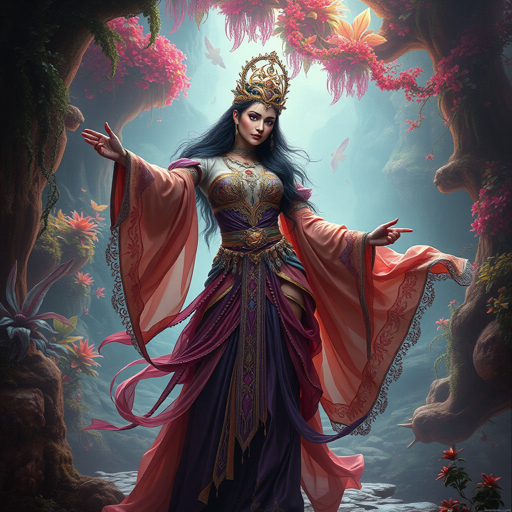 Heroic Woman in Ornate Costume: Fantasy Concept Art