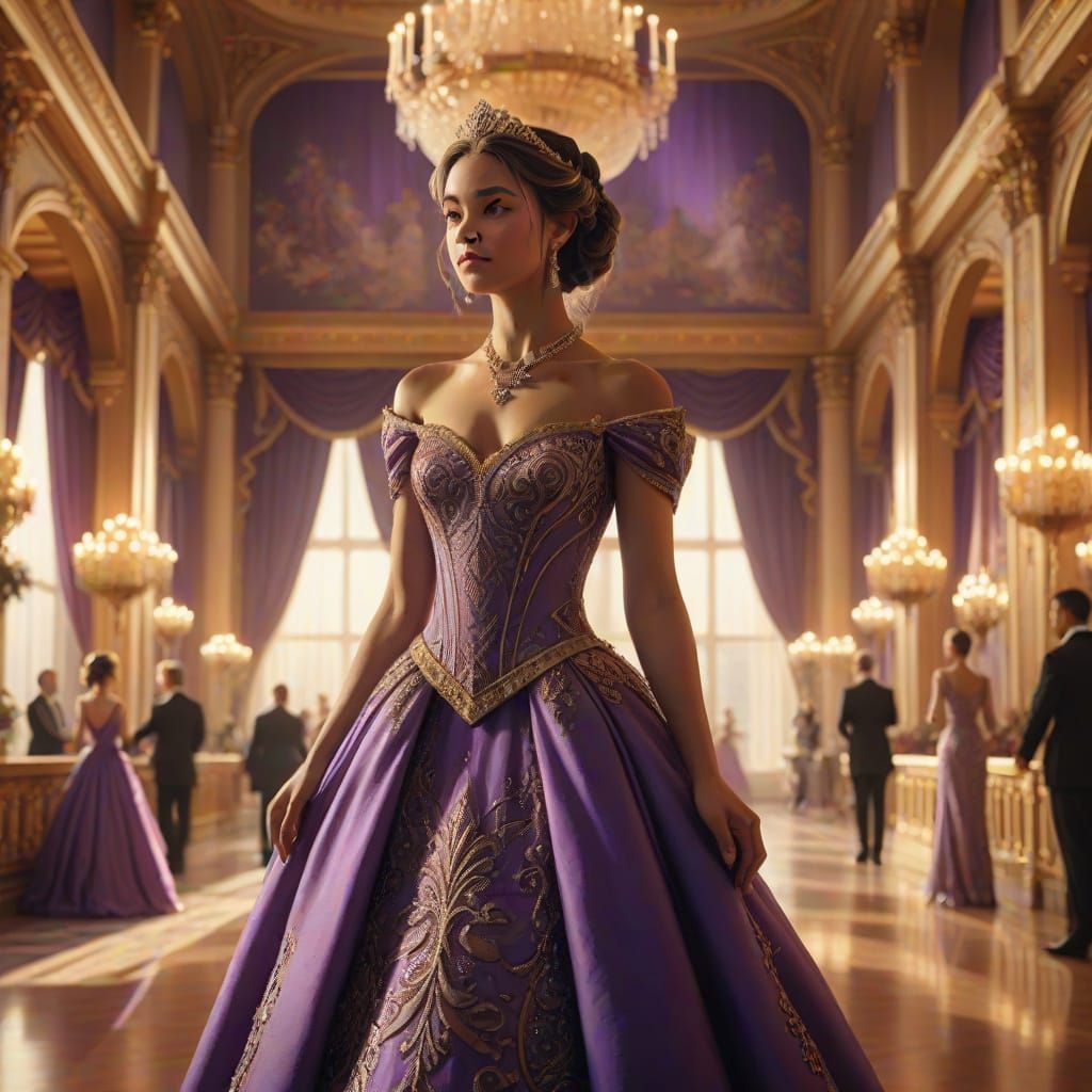 Regal Princess in Opulent Ballroom