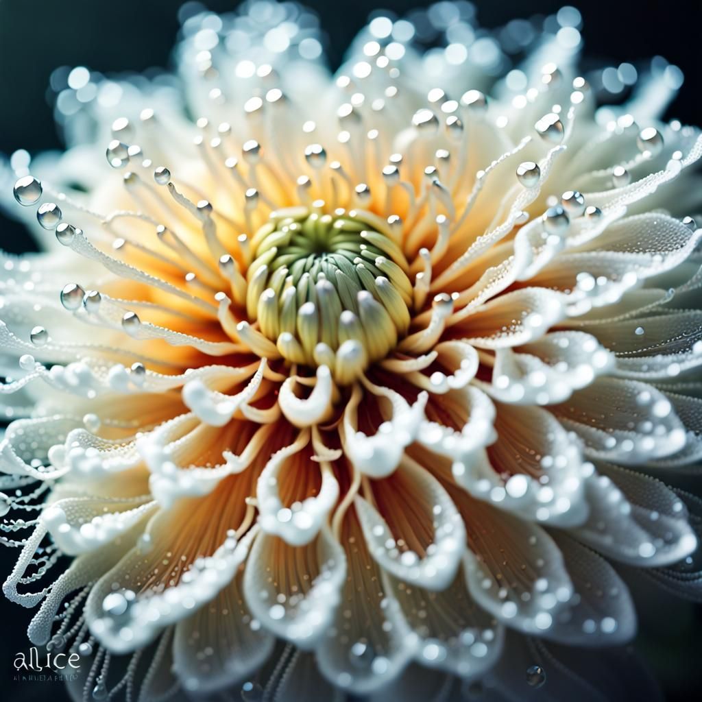 Lace Dahlia Macro Photograph