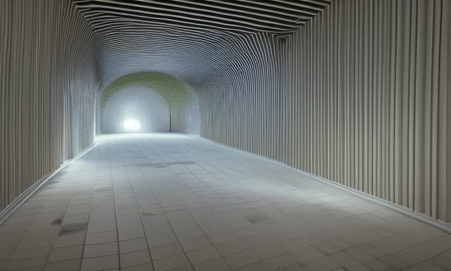 Surreal Liminal Space Dreamscape with Alien Elements