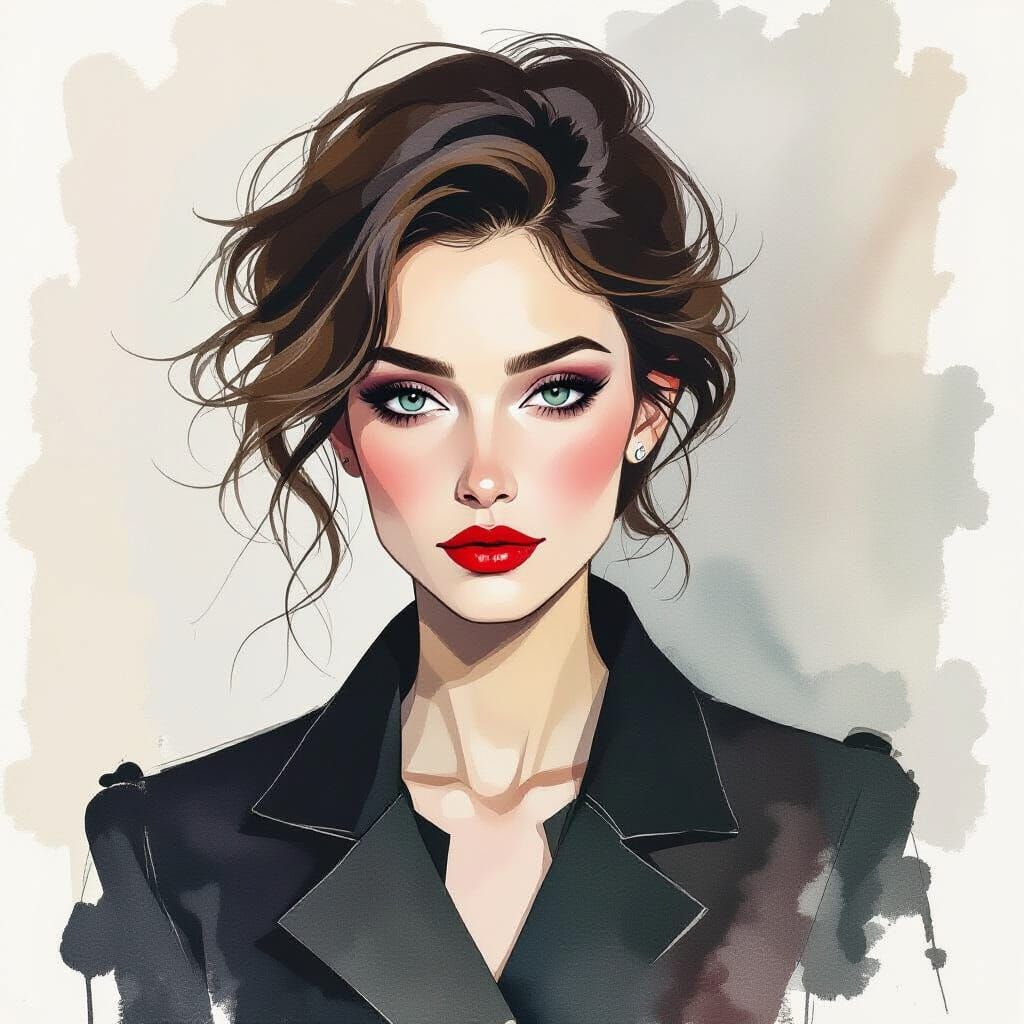 Expressionist Art with Angular Lines and Raw Emotion