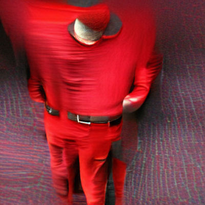 Man in Purple Silhouette