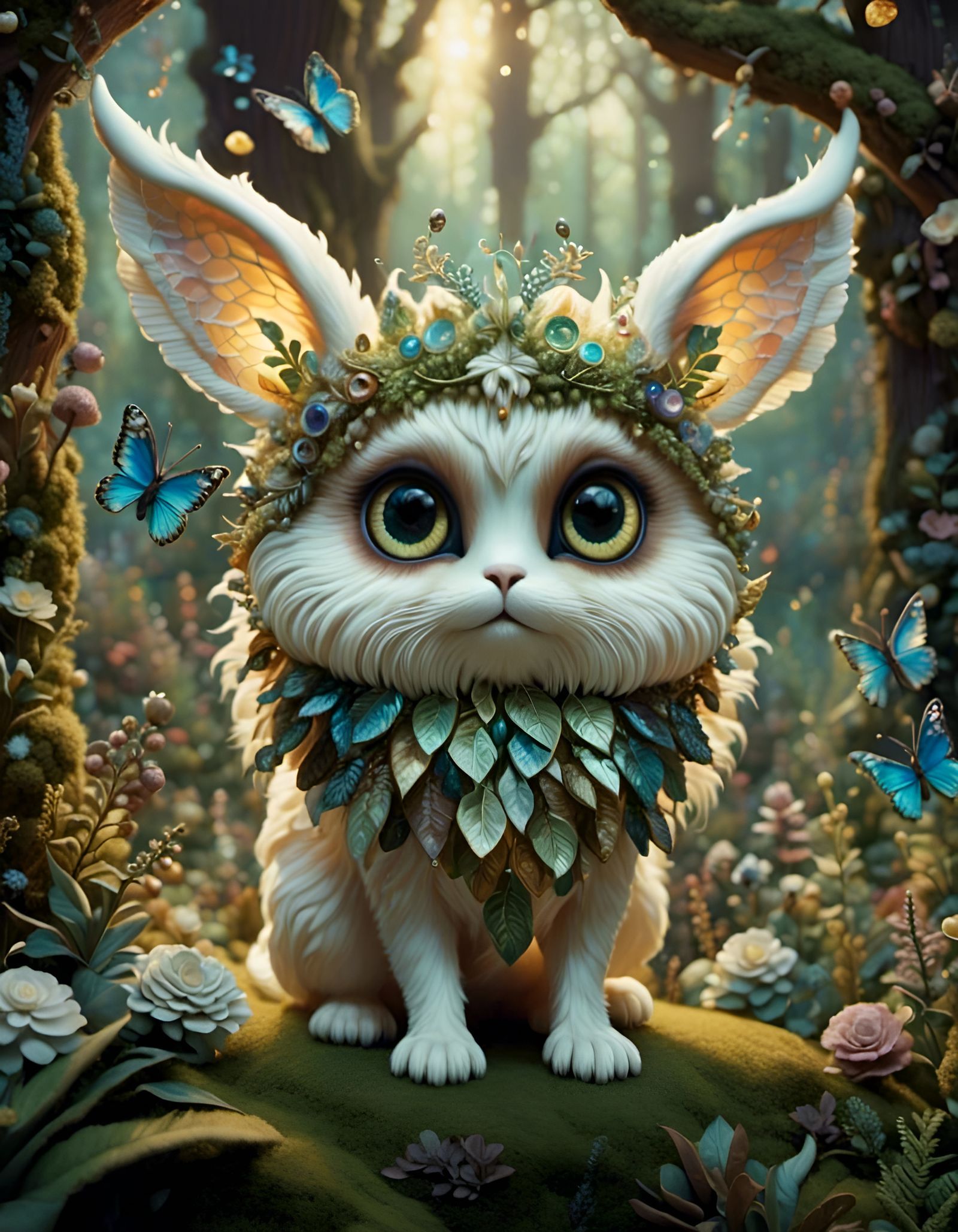 Enchanted Forest Creature in Watercolor Style