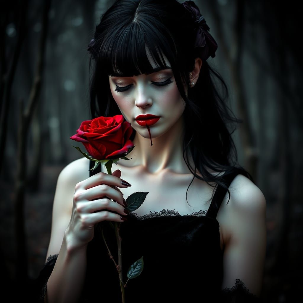 Ethereal Gothic Beauty in Dark Fantasy