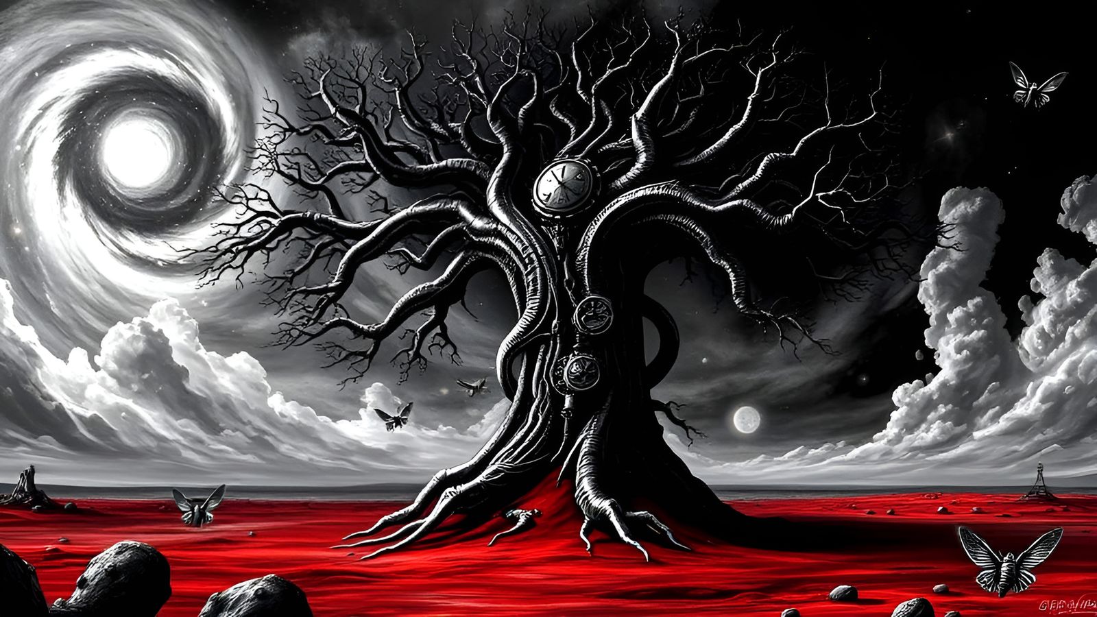 The tree of improbable futures . . .