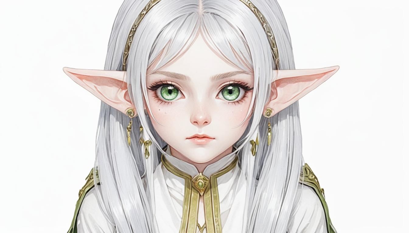 Enchanting Elf Girl with Futuristic Outfit