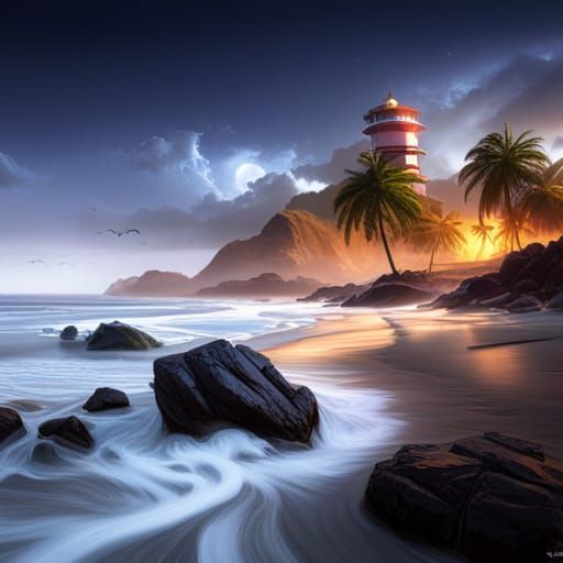 Goa Beach Fantasy Concept Art in 8K
