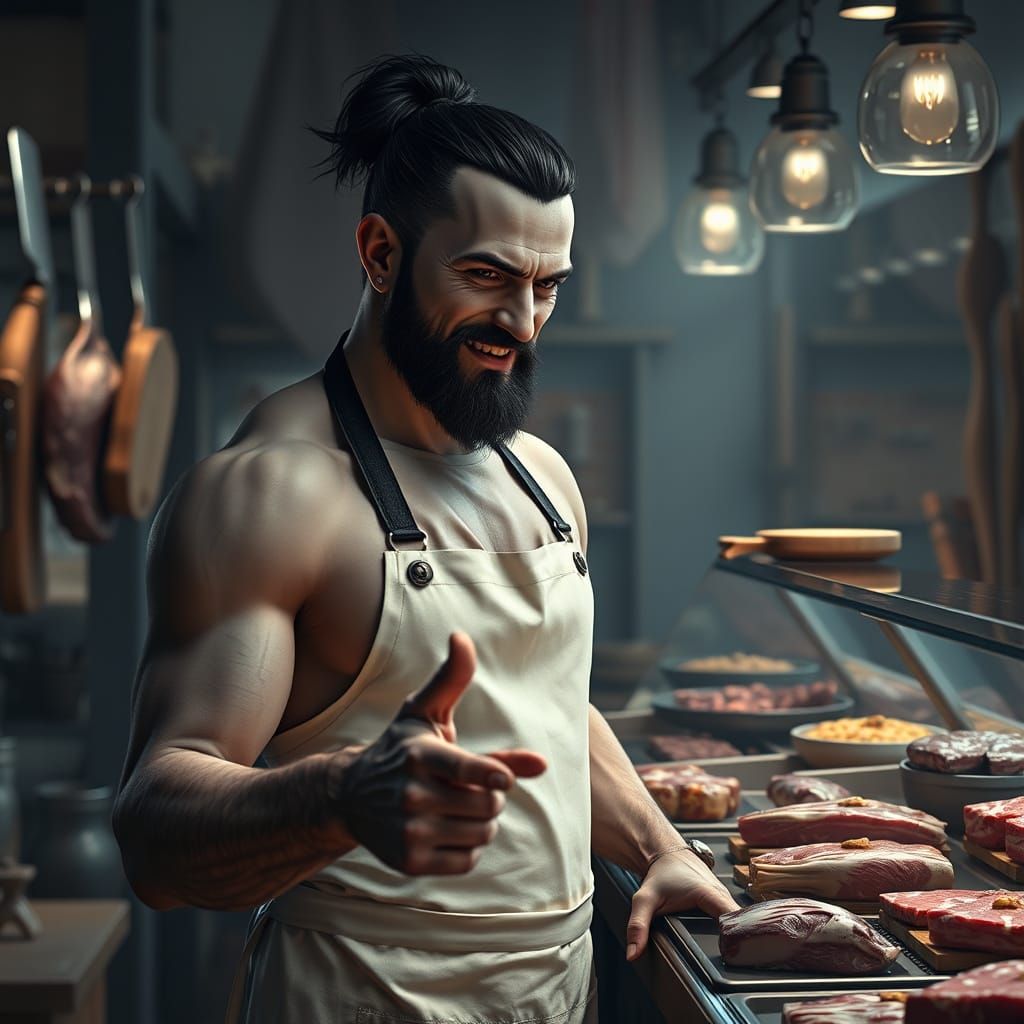 Surreal Vampire Butcher Shops in Hyperrealistic Style