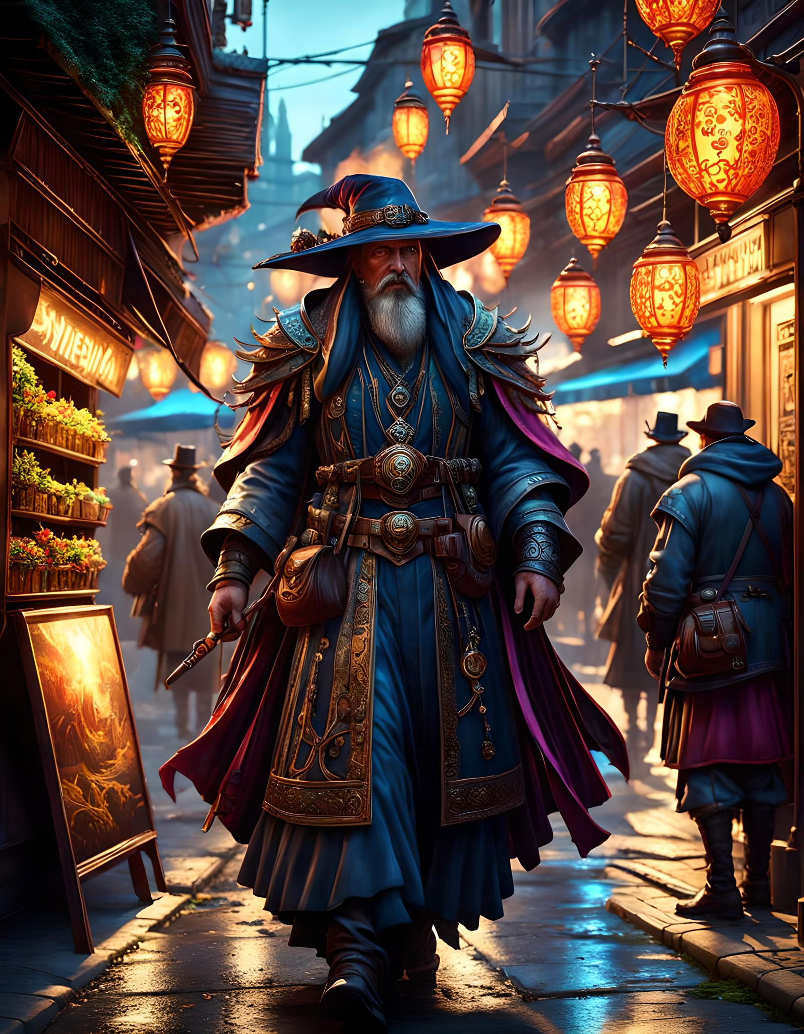 Hyperdetailed Fantasy Characters in Deep Color