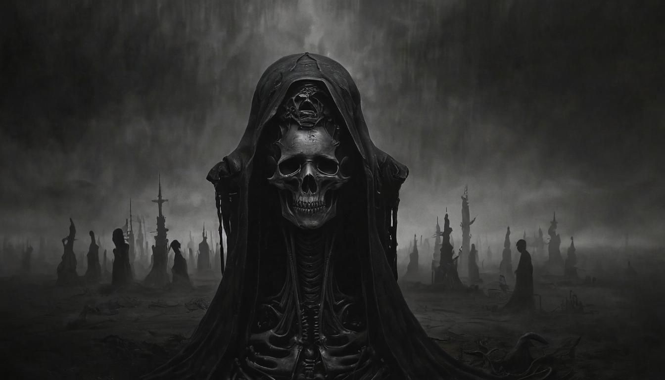 Biomechanical Nightmare in Dark Charcoal