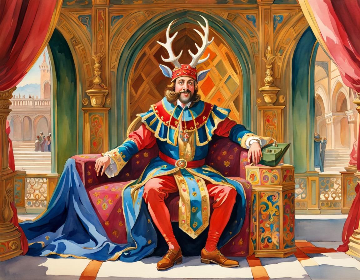 Court Jester with Antlers