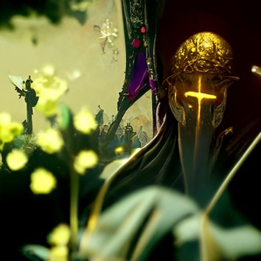 Dark Fantasy Masterpiece in Art Nouveau Style