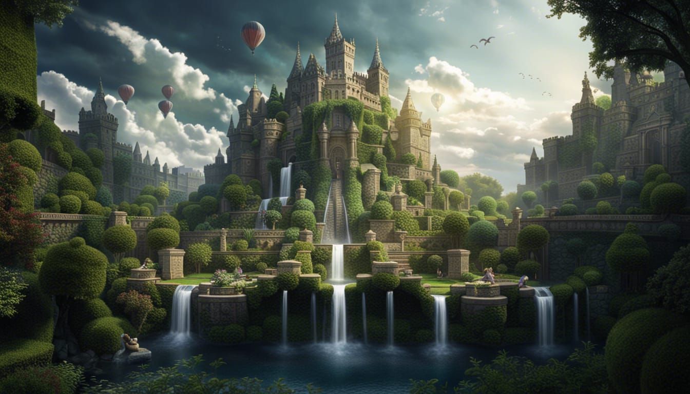 Fantasy Dragon Topiary in Babylon Hanging Gardens