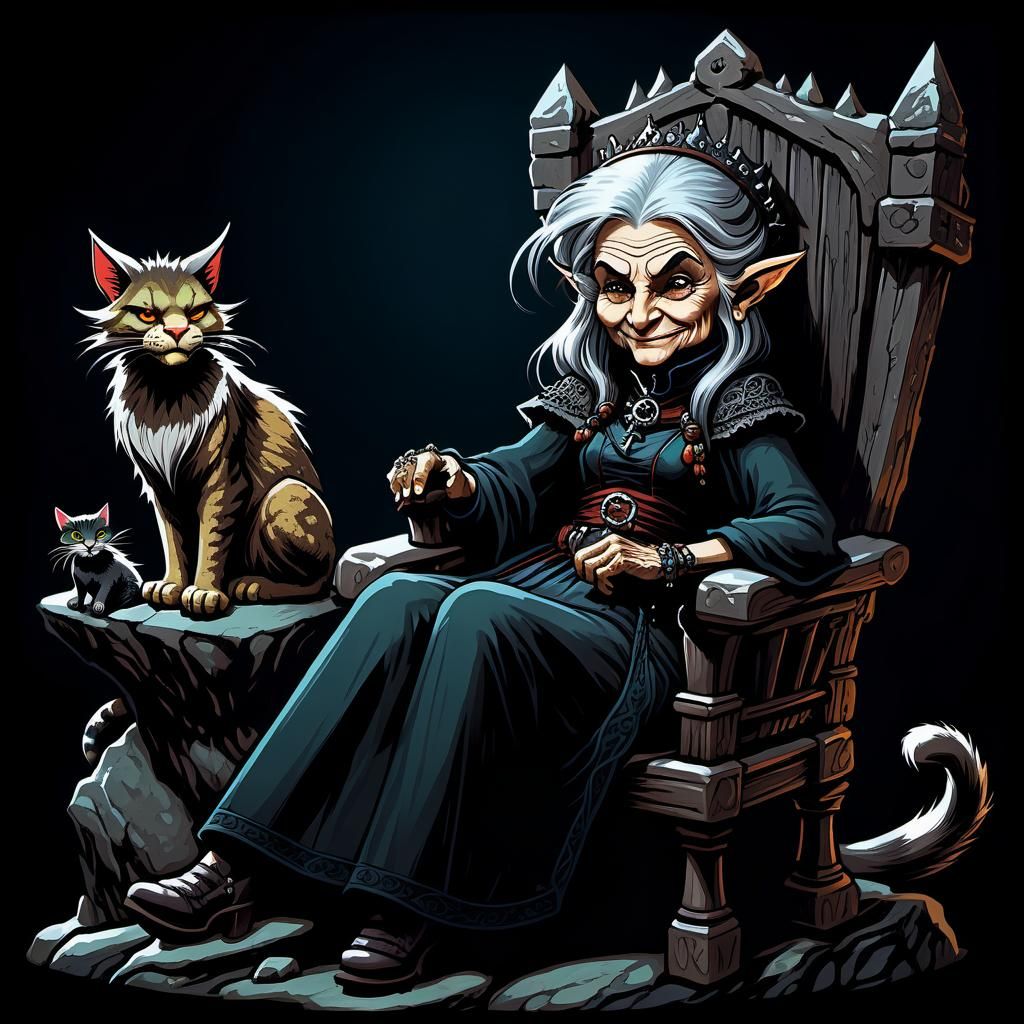 Troll and her cats