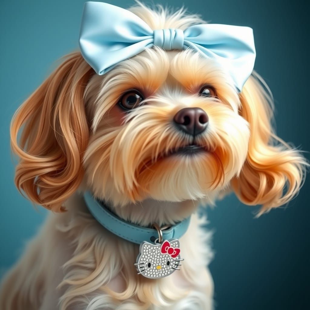 Playful Dog in Pastel Paradise