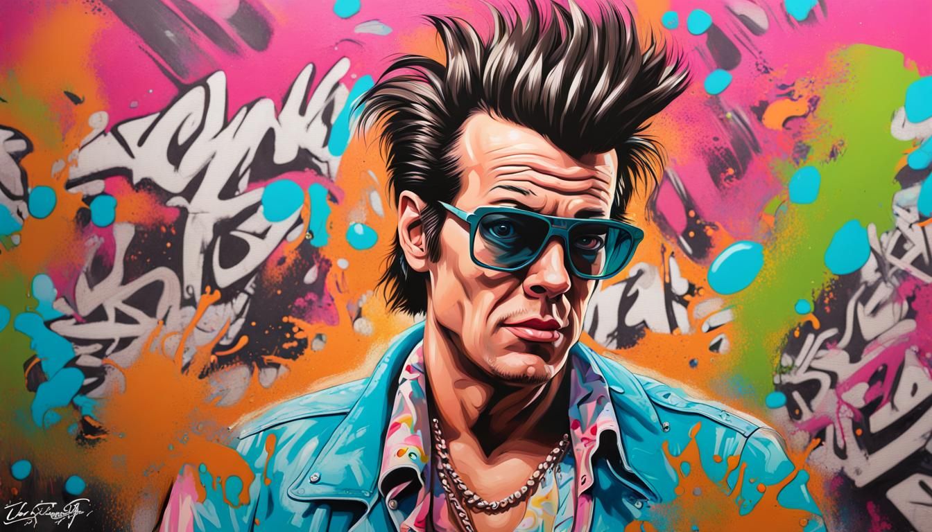 Ace Ventura Graffiti Art in Polychromatic Colors