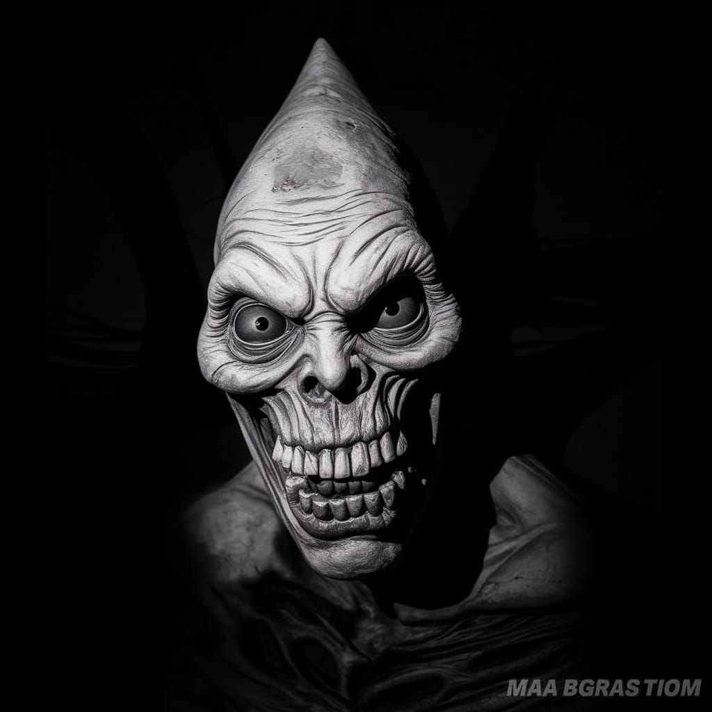 Ethereal Horror Figure in Noir Landscape