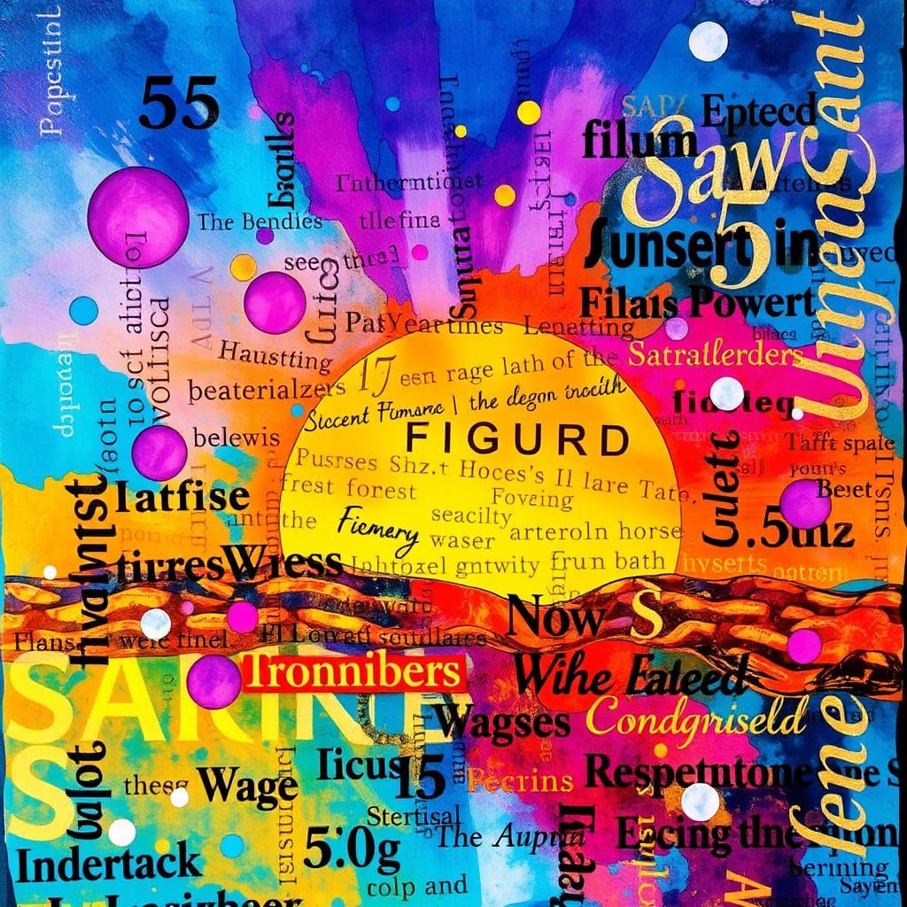 Expressive Sunset Artwork in Vibrant Alcohol Ink