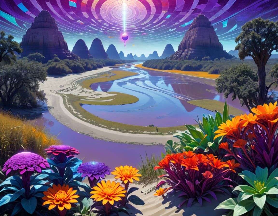 Alien World: Phantasmagorical Plants in Double Exposure