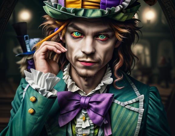 Mad Hatter in Wonderland: Hyperrealistic Close-Up