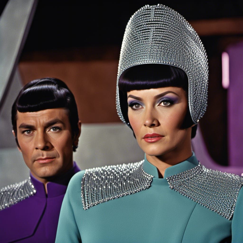 Romulans on Warbird Bridge in 1970s Turkish Style