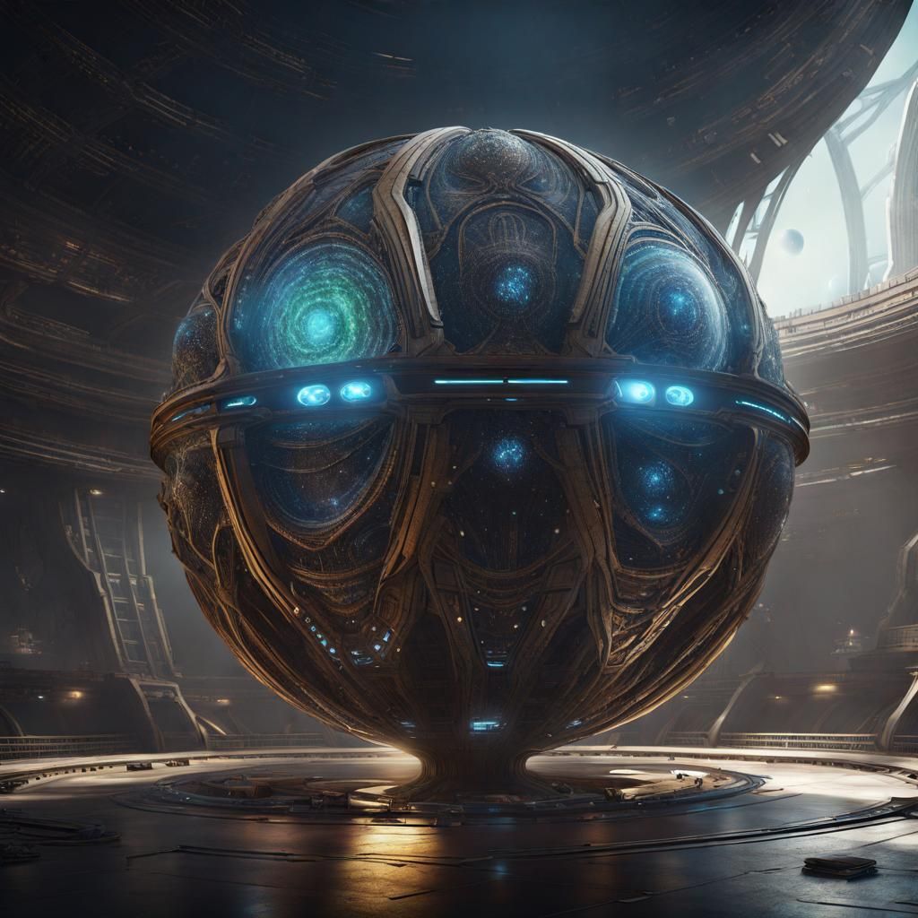 Futuristic Alien Dyson Sphere Concept Art