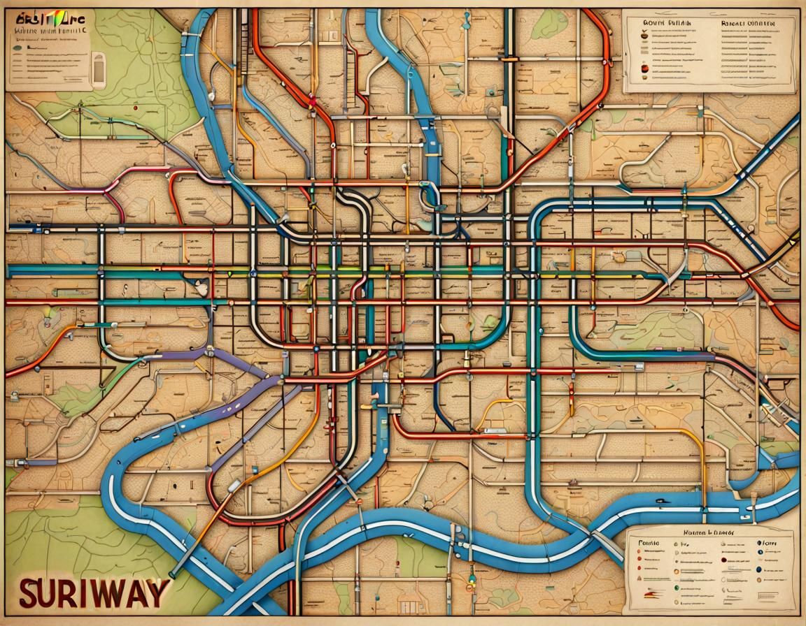 Subway line map